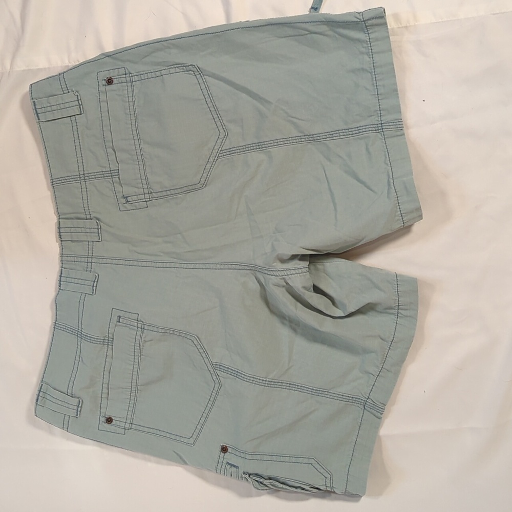 Eddie Bauer Sz 14P shorts green cargo shorts - Picture 7 of 10